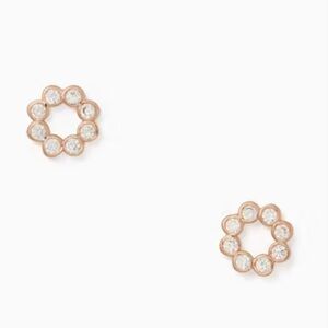 NWT KATE♠️ SPADE FULL CIRCLE STUDS IN CLEAR/ROSE GOLD